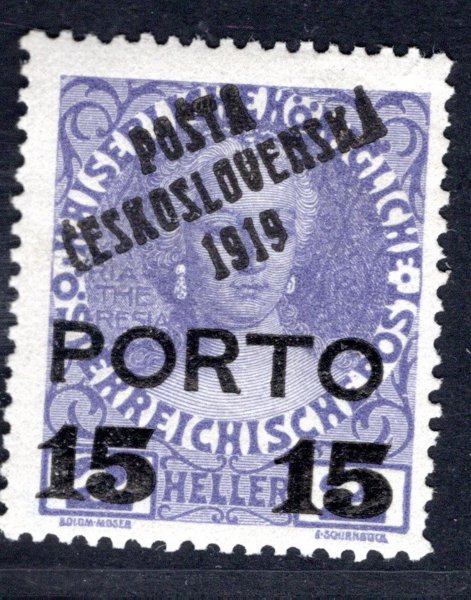 84  Typ II -  Porto 15/2 fialová, zk. Tribuna, Hirchš 