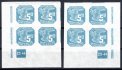 NV 11 C,levý a pravý dolní rohový 4 blok, ochranný rám 2 x přerušen, 5 H modrá, DČ 23-44
