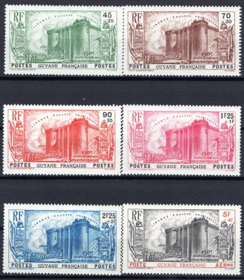 Guyane Francaise - Mi. 180 - 5, výročí francouzské revoluce. 150 let, kompletní řada, kat. 95,- Eu