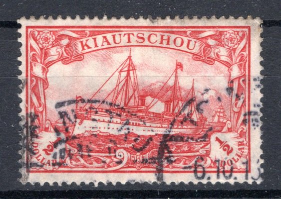 Kiatschou - Mi. 34, 1/2 $, červená