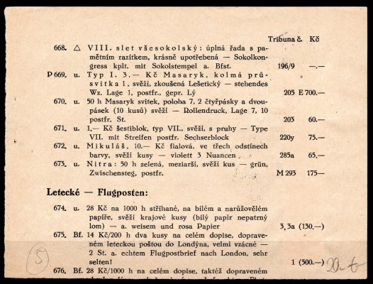 část stránky časopisu Tribuna filatelistů s adresním ústřižkem a novinovými známkami NV 11 + 16, adresováno do Josefova, podací razítko Josefov, 21/III/44