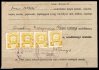 Karpatská Ukrajina - 1945 úřední tiskopis , se známkou 4 x č. 4 ,razítko Velký Berezný, datum 16/VII/45