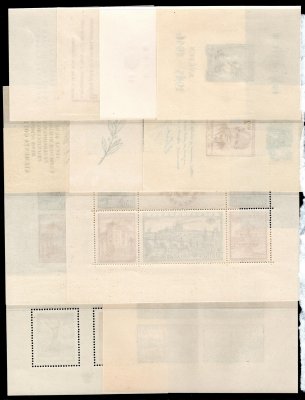 roky 1946 - 1957, sestava aršíků, kat. 2430,-