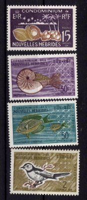 New Hebrides - Mi. 204 - 7, výplatní, fauna 