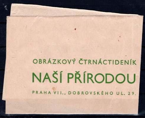 novinový rukáv se známkou NV 14 s privátní perforací, , podací razítko Polička, adresovaný do Poličky