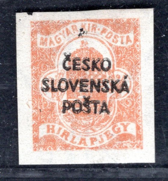 RV 157, Šrobárův přetisk, novinová, 2 f oranžová