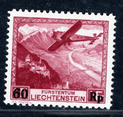 Lichtenstein - Mi. 148, letecká, I. poštovní let, Vaduz - Innsbruck