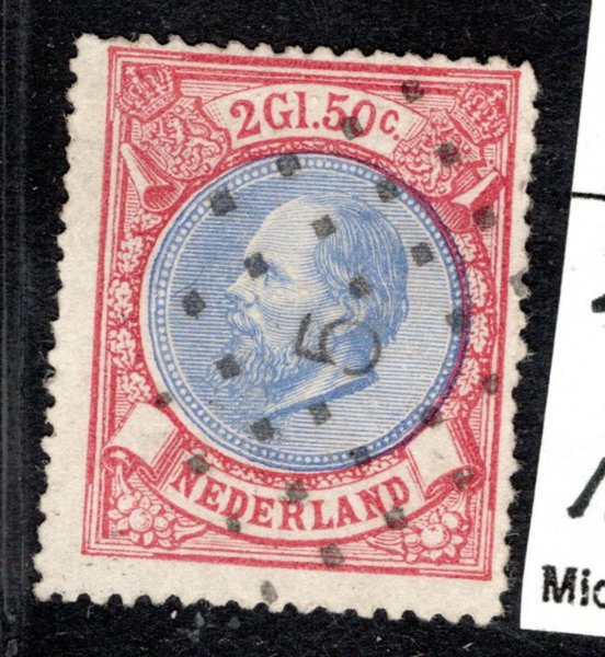 Holandsko - Mi. 29 A, král Willem III, výplatní 2,50 G