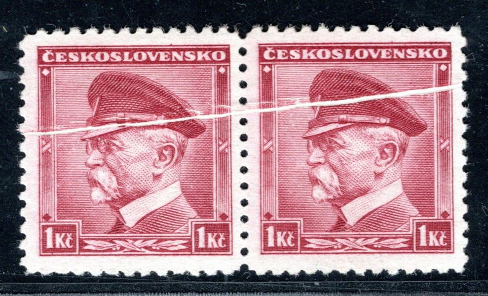 303 ; 1 Kč Masaryk -  dvoupáska s hezkou složkou 