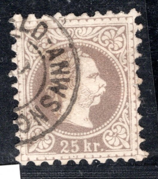 Rakousko - Mi. 40 II, F. J., 25 Kr 		.