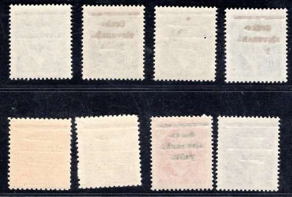 Týnec nad Labem II - revoluční přetisk na známkách A.H., kompletní