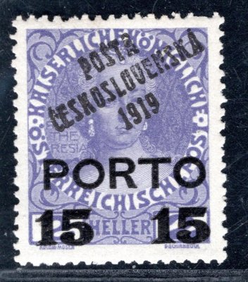 84  typ I, Porto 15/2 fialová, zk. Mr