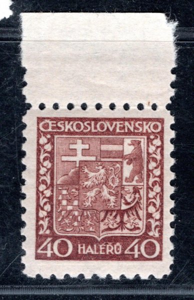 253 x, krajová známka, průsvitný papír, zk. Beneš