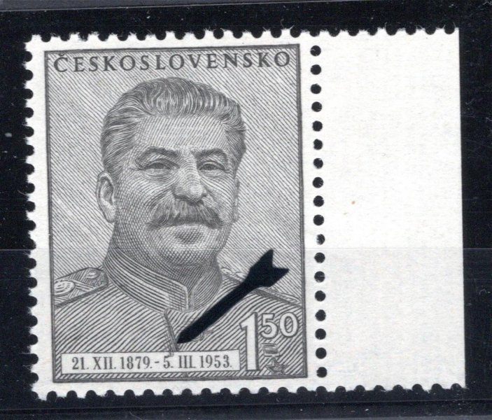 716 ; J. V. Stalin DV 20/1 "2 čárky do štítku k 5", krajový kus