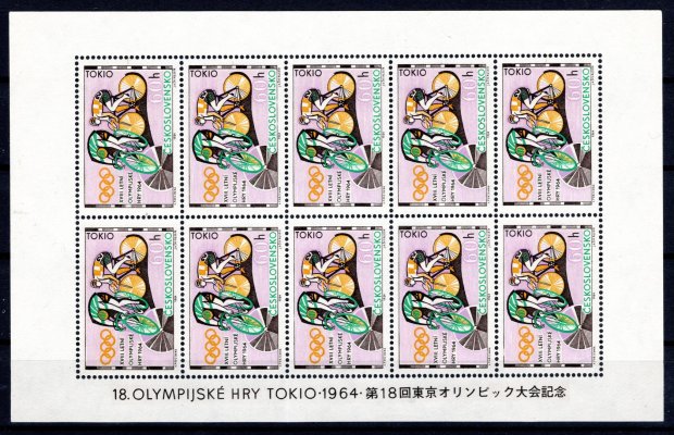 1394   PL(10)  ; 60 H Tokio 1964 - nápis vlevo - lom 