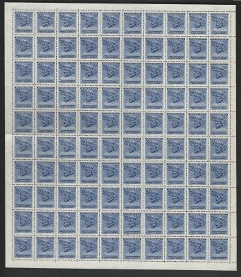 104  PA (100), Zimní pomoc - J. Lucemburský, 250 h modrá, TD 1, na spodním okraji rozměřovací křížek, vzácné