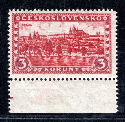 226 x ; 3 koruna  pergamenový papír krajová známka s P 6 - zkoušeno Gilbert 