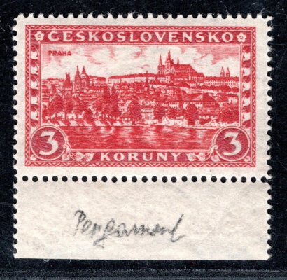 226 x ; 3 koruna  pergamenový papír krajová známka s P 8