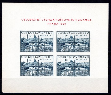 564 A, Praha 1950 - lešení, typ C2/27, obtisk nápisu