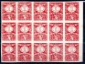 kolek 1919, bez perforace !, 15 ti blok 1 Koruna, červený, kat. 8000,-, vzácné a hledané, bylo tištěno společně se známkami Hradčan