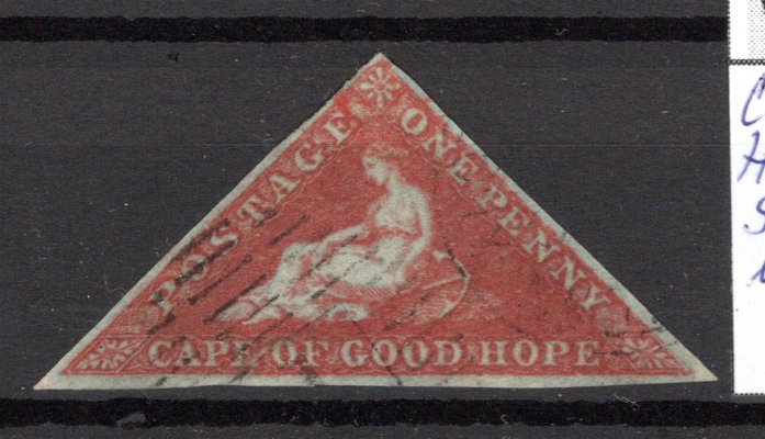 Mys dobré naděje - SG 3a, trojuhelník, 1 P červená, kat 375,- Liber, krásná známka