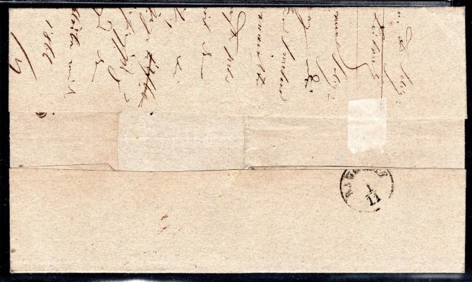 skládaný dopis z Litomeřic s jednoznámkovou frankaturou, 10 Kr modrá, č. 33, velmi zachovalý