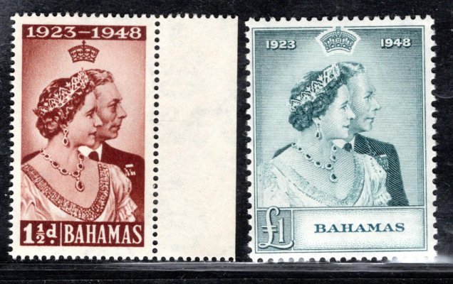 Bahamas - SG. 194 - 5, Alžběta, stříbrná svatba 1948