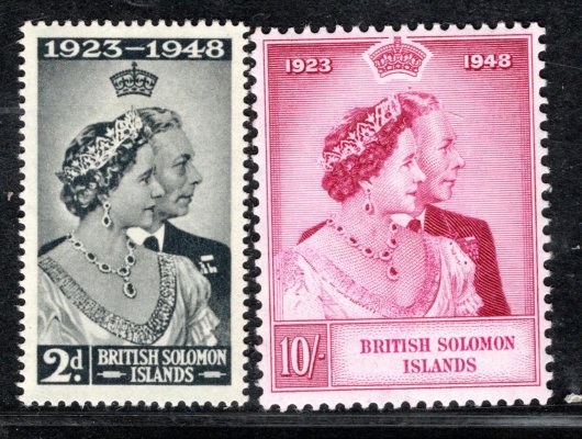 British Solomon Island - SG. 75 - 6, Alžběta, stříbrná svatba 1948