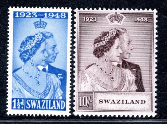 Swaziland - SG. 46 - 7, Alžběta, stříbrná svatba 1948