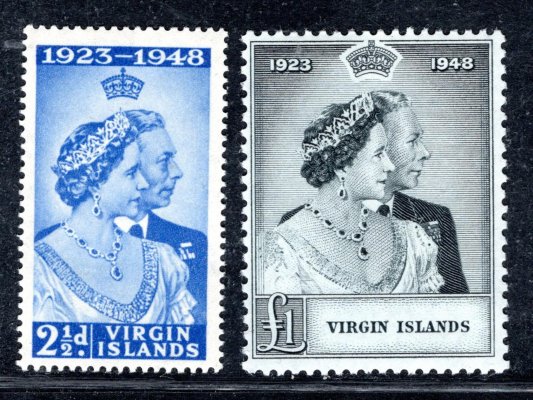 Virgin Islands - SG. 124 - 5, Alžběta, stříbrná svatba 1948