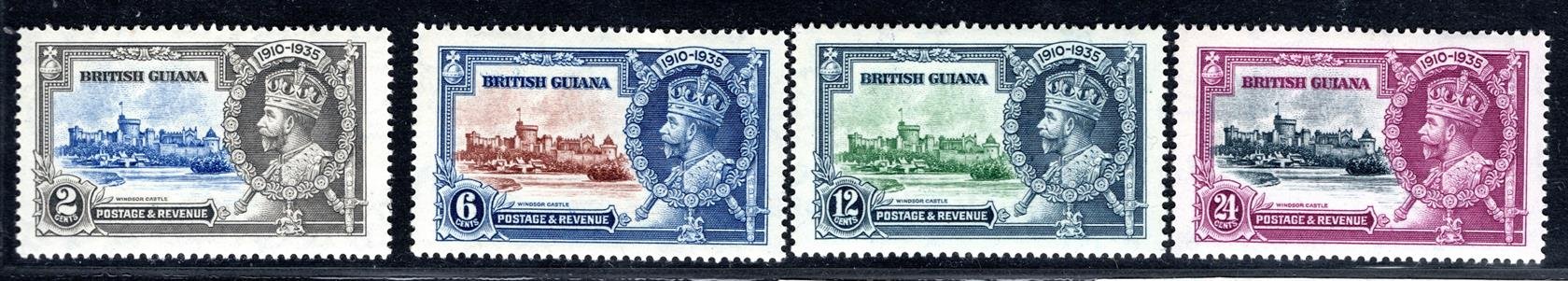 British Guiana - SG. 301 - 4, Jiří V, stříbrné výročí 1935