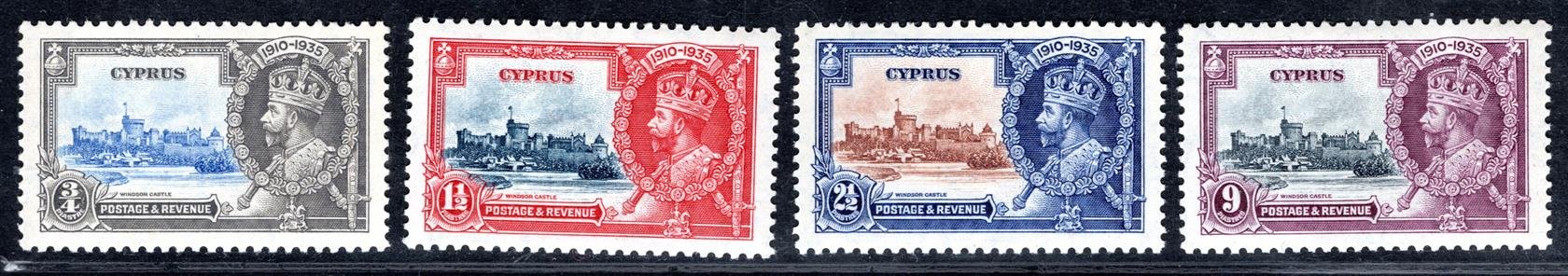 Cyprus - SG. 144 - 7, Jiří V, stříbrné výročí 1935