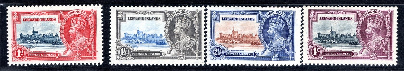 Leeward Islands - SG. 88 - 91, Jiří V, stříbrné výročí 1935