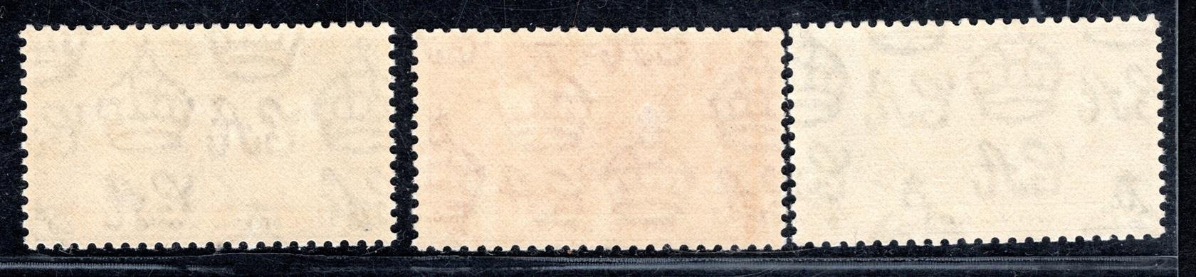 Hong Kong - SG. 137 - 9, Jiří VI, korunovace 1937