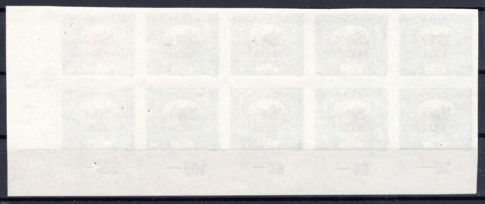 SO 18, pravý dolní rohový 10 ti blok s počítadly, šedá 120 h, deska B, VP 89/II - vyštípnuté písmeno "O"