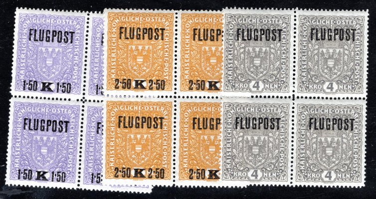 225 - 227 Michel ; série Flugpost ve blocích ! 