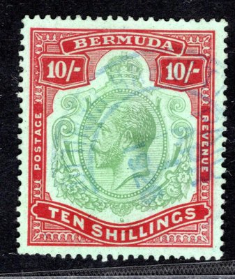 Bermuda ; Mi 83 B - 10 Schilling - Jiří V. 1922 . SG 54 - kat. cena 350 Liber - 