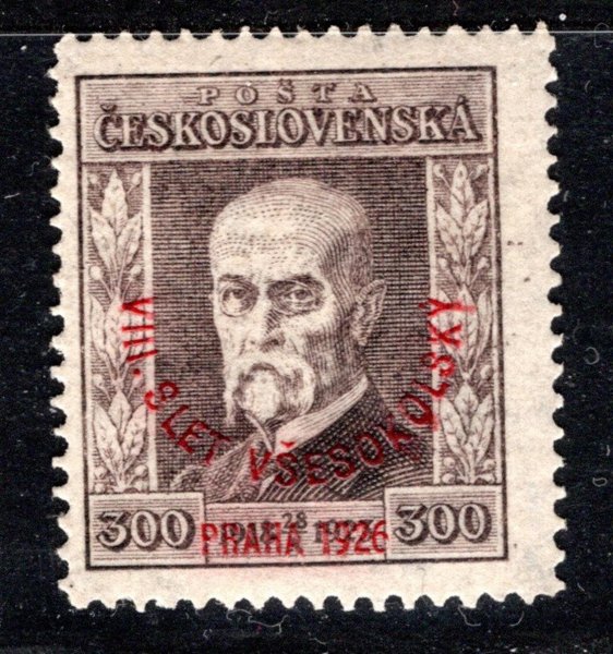 186, P 5, Všesokolský slet, hnědá 300 h, zk. Gi