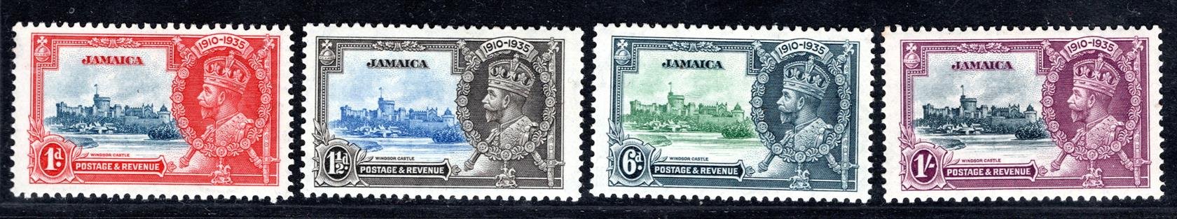 Jamaica - SG. 114 - 17, Jiří V, stříbrné výročí 1935