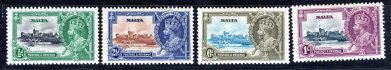 Malta - SG. 210 - 13, Jiří V, stříbrné výročí 1935