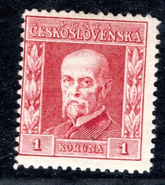 194, P 8, typ II, TGM, červená 1 Kč, zk. Gi