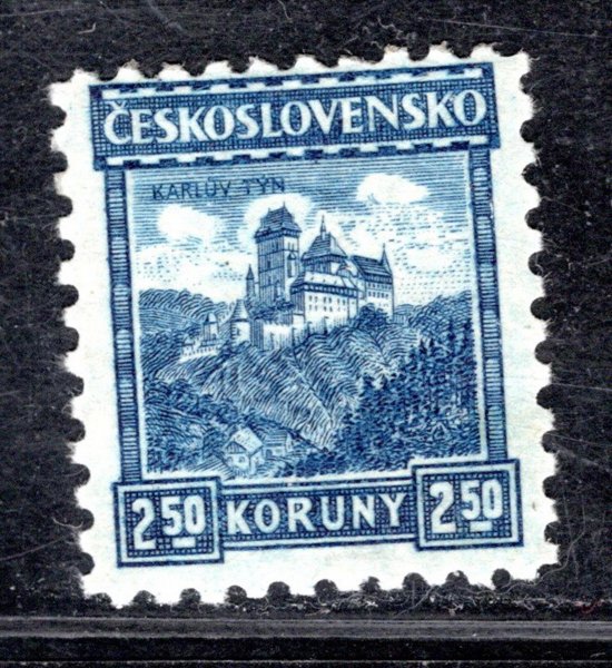 215, P 6, Karlštejn, modrá 2,50 Kč