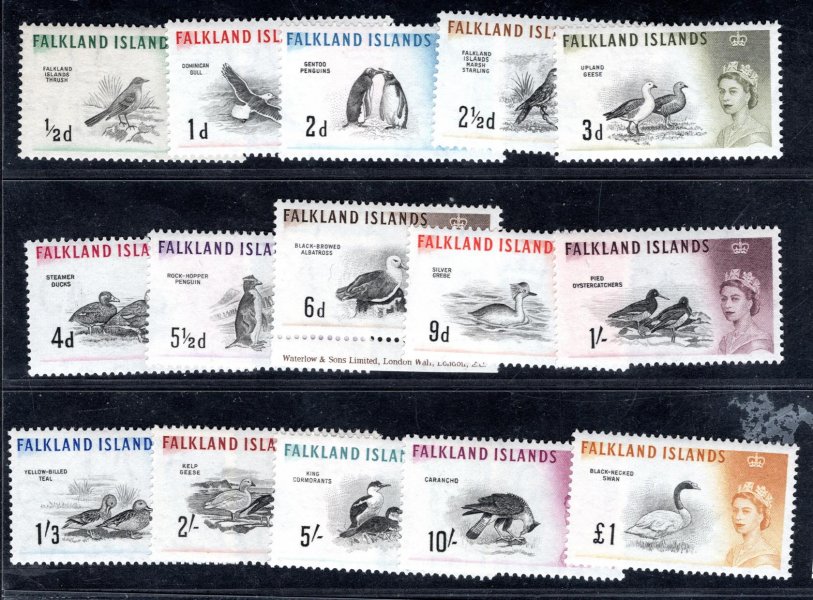 Falklandy - SG 193 - 207, fauna, Alžběta, 120 L