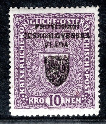 RV 19 ; 10 koruna světlá  - formát úzký 25 mm x 30 mm  - zk. Mrňák, Gilbert  