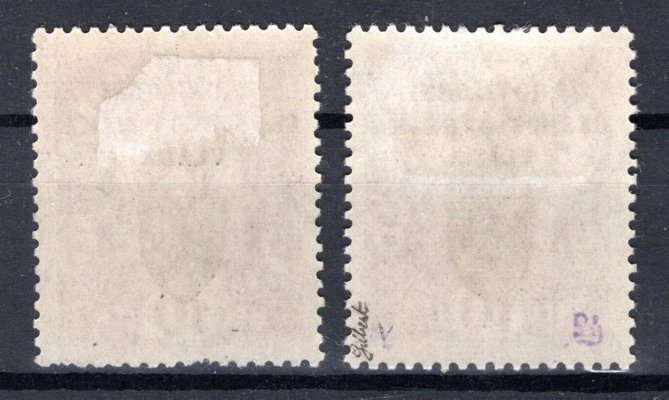 RV 4,  I. Pražský přetisk, koruna, typ I+II, fialová 10 h
