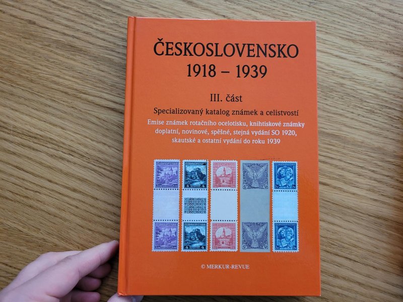 Katalog ČSR I, Merkur Revue , kompletní sada I-III díly, celé ČSR I 1918 - 1939 