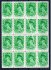 384, Moskevské 50 h zelená, 12blok s výraznou složkou přes 4 známky, hezké