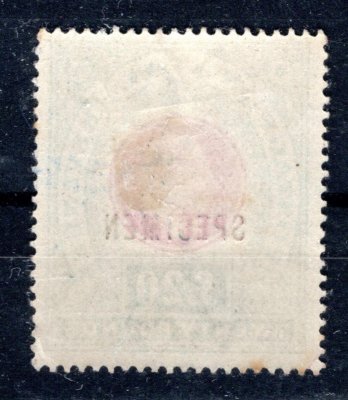 Natal, SG 145, Eduard 10 L oranžová/zelená, přetisk SPECIMEN