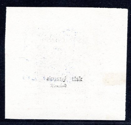 306, Kutná Hora,  rytina v modrá  barvě na lístku papíru, zk. Ka