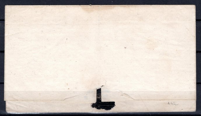 Mexiko - skládaný dopis vyplacený půlenou  známkou Mi.  II, podací razítko Franco/Mayo, velmi hezká vzácná a hledaná frankatura, lehké stopy poštovního provozu, dekorativní celistvost, ex. Mynář